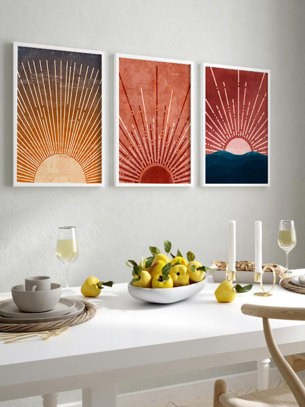 Solar System Wooden Framed Wall Art Triple Set