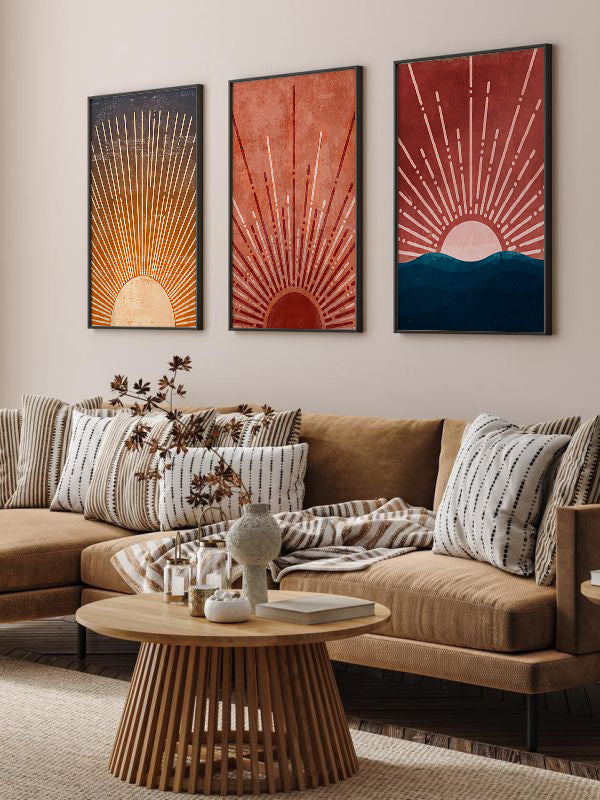 Solar System Wooden Framed Wall Art Triple Set