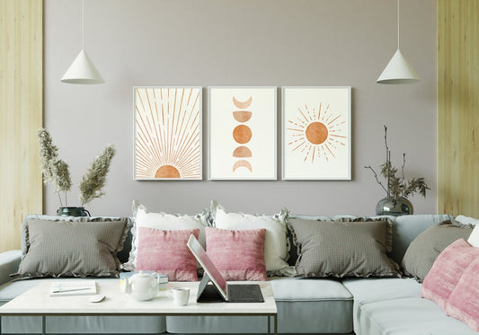 Eternal Sun Wooden Framed Wall Art Triple Set