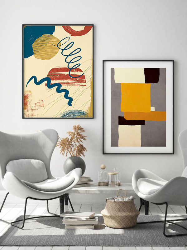 Energetic Poster Wooden Framed Wall Art Double Set