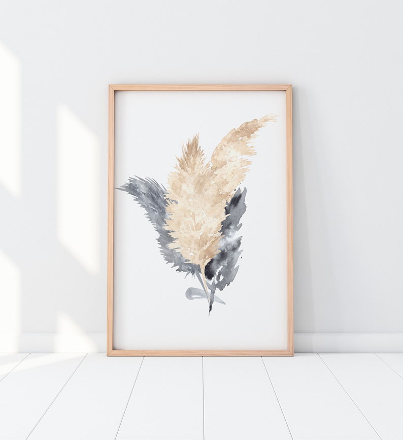 Feathers Art Wooden Framed Wall Art Triple Set