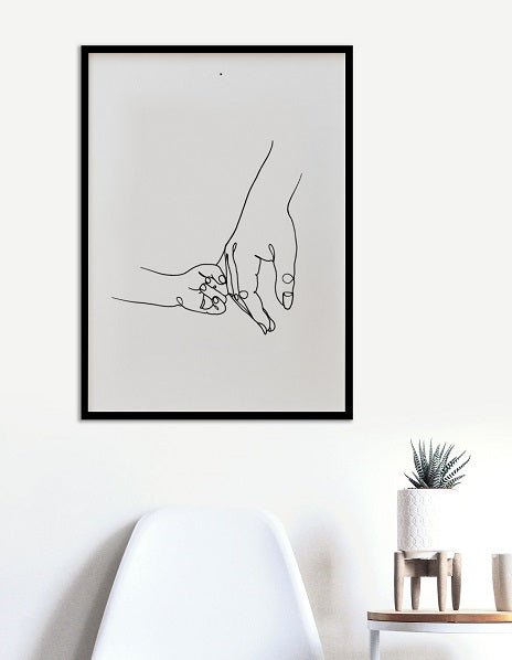 Hand Drawn Wooden Framed Wall Art