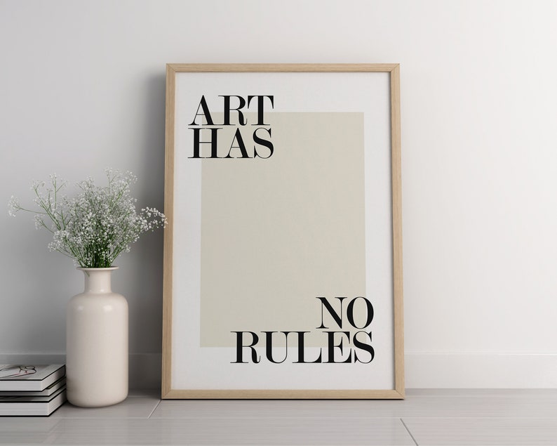 No Rules Wooden Framed Wall Art