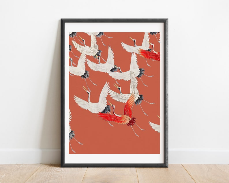 Stork Migration Wooden Framed Wall Art