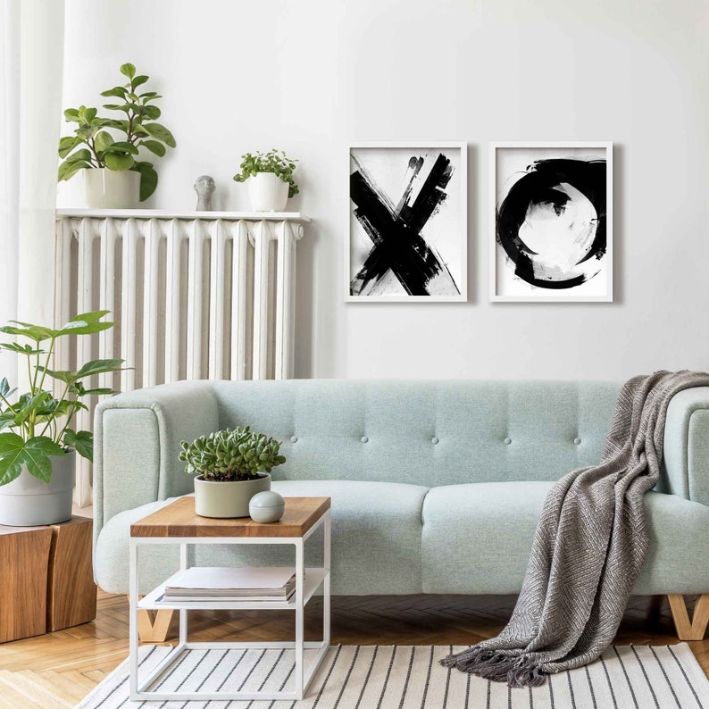 X And O Wooden Framed Wall Art Double Set