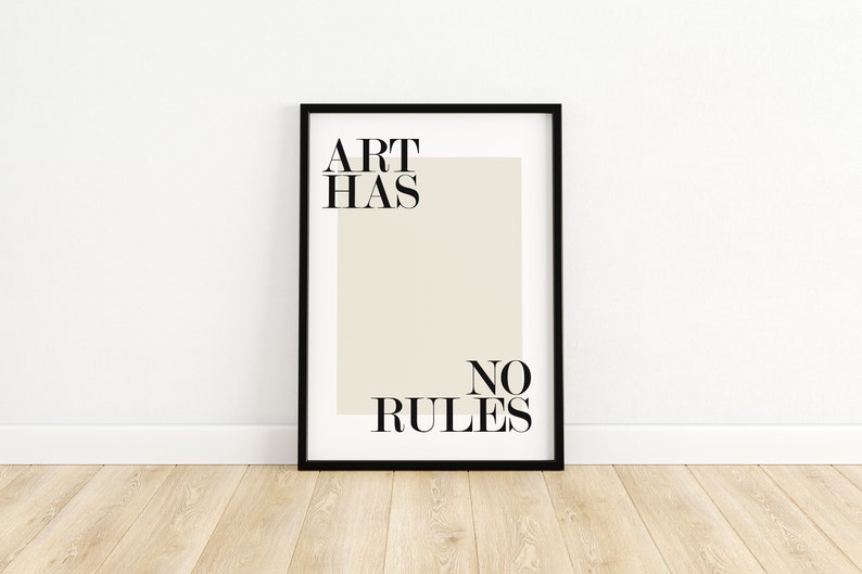 No Rules Wooden Framed Wall Art