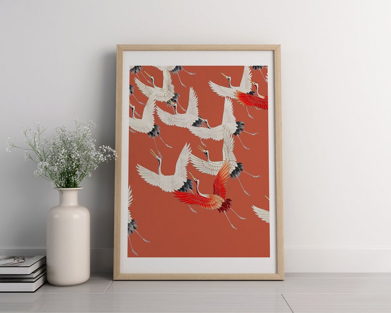 Stork Migration Wooden Framed Wall Art