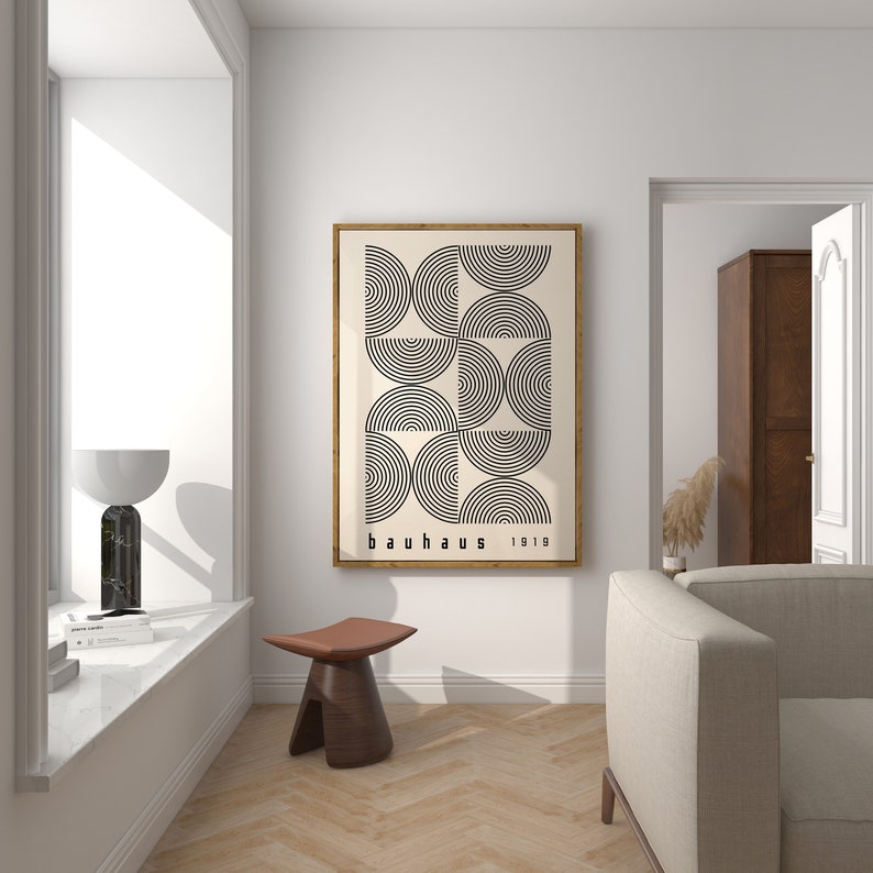 Bauhaus Ausstellung Wooden Framed Wall Art Double Set