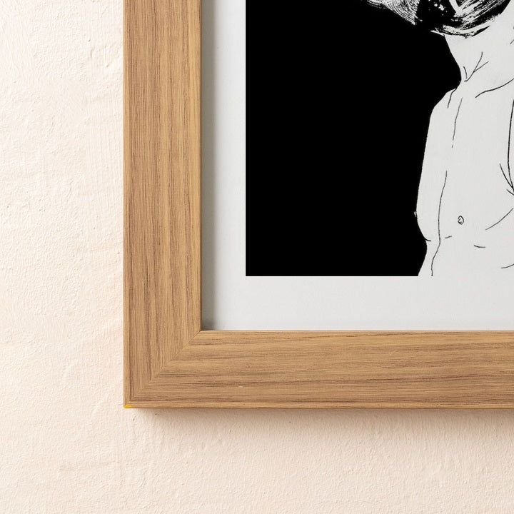 Black And White Wooden Framed Wall Art