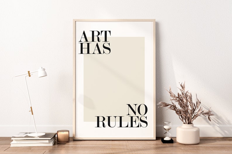 No Rules Wooden Framed Wall Art