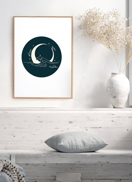 Moonlight Wooden Framed Wall Art