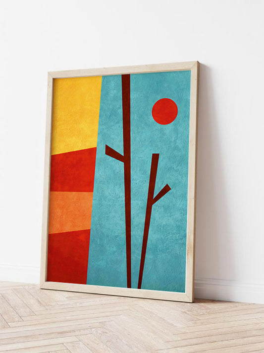 Colorful Poster Wooden Framed Wall Art