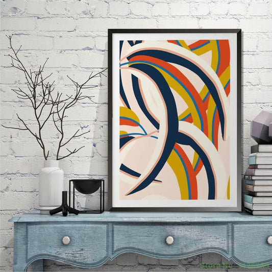 Color Drawing Wooden Framed Wall Art