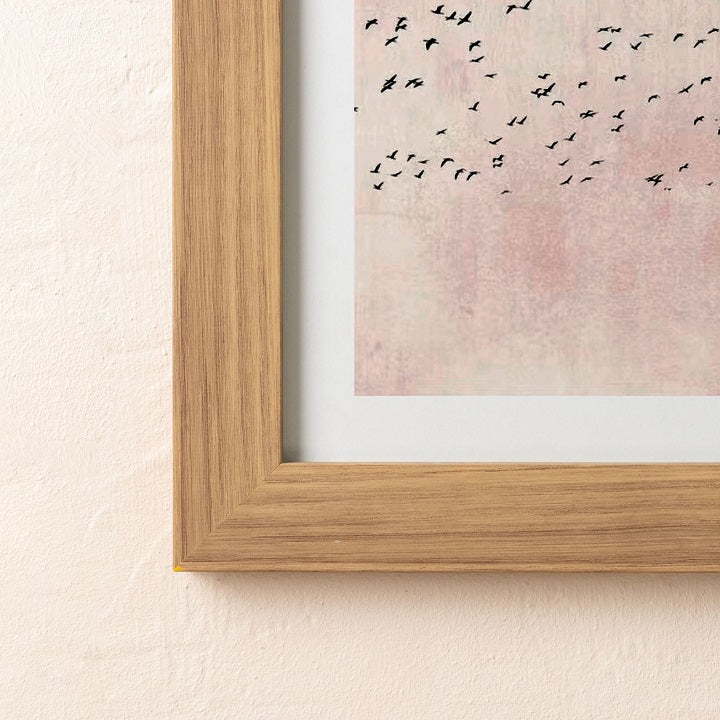 Herd Of Birds Wooden Framed Wall Art