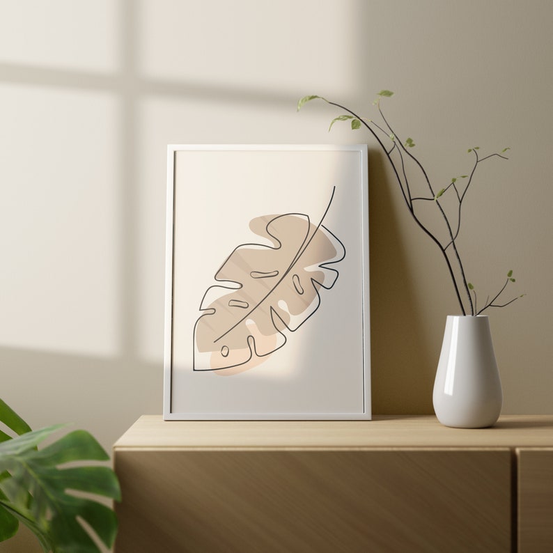 Botanic Leaf Wooden Framed Wall Art Triple Set