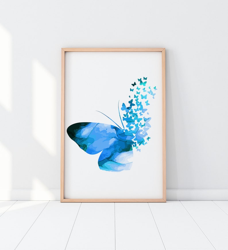 Colorful Butterfly Wooden Framed Wall Art Triple Set