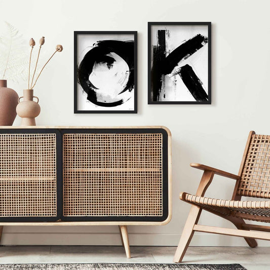 O And K Wooden Framed Wall Art Double Set