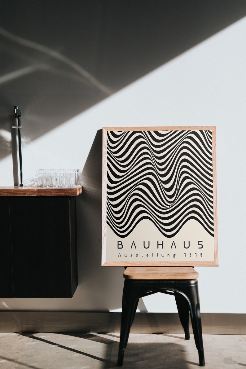 Bauhaus Ausstellung Wooden Framed Wall Art Double Set