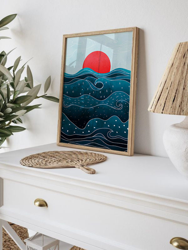 Sea and Sun Wooden Framed Wall Art