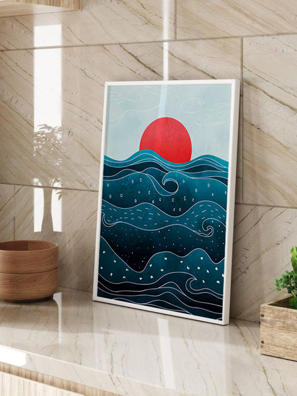 Sea and Sun Wooden Framed Wall Art