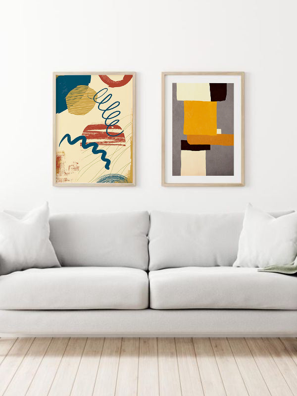 Energetic Poster Wooden Framed Wall Art Double Set