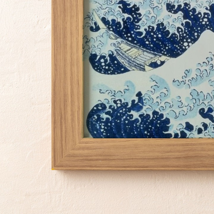 Wavy Sea Wooden Framed Wall Art