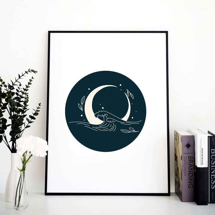 Moonlight Wooden Framed Wall Art