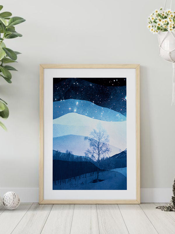 A Night With Stars Wooden Framed Wall Art