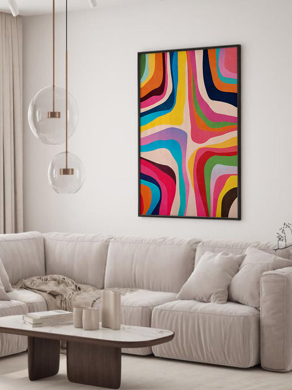 Hypnotic Art Wooden Framed Wall Art