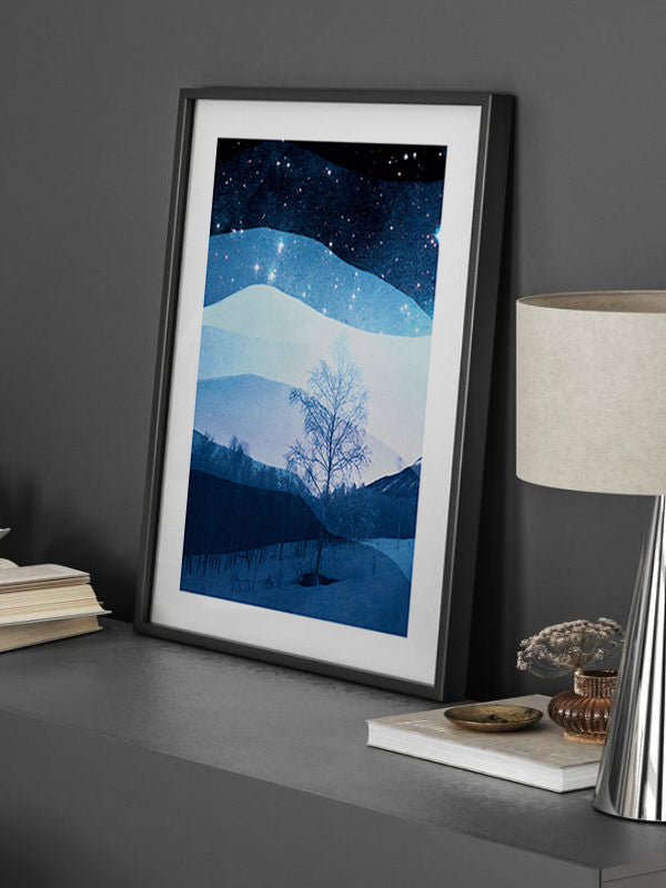 A Night With Stars Wooden Framed Wall Art