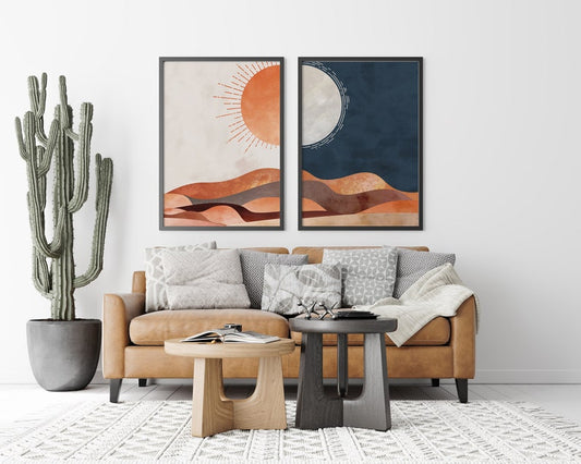 Desert Sky Wooden Framed Wall Art Double Set